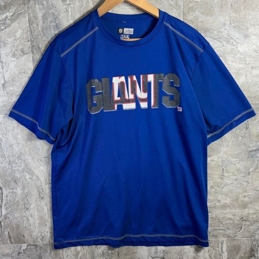 New York Giants blue and grey sportswear shirt Men's‎ Large  #NFL